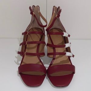 Calvin Klein Strappy Caz Sandals Cherry Red